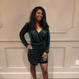 cassie velvet wrap dress